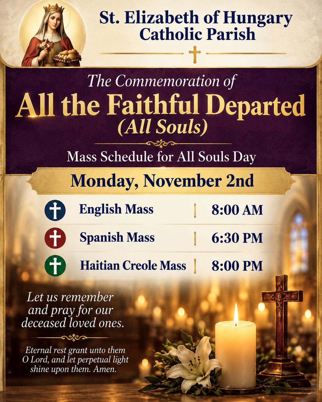 All Souls Day Mass Schedule